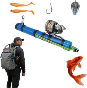 2-in-1 Collapsible Fishing Rod & Bait Launcher Kit