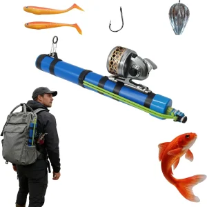 2-in-1 Collapsible Fishing Rod & Bait Launcher Kit