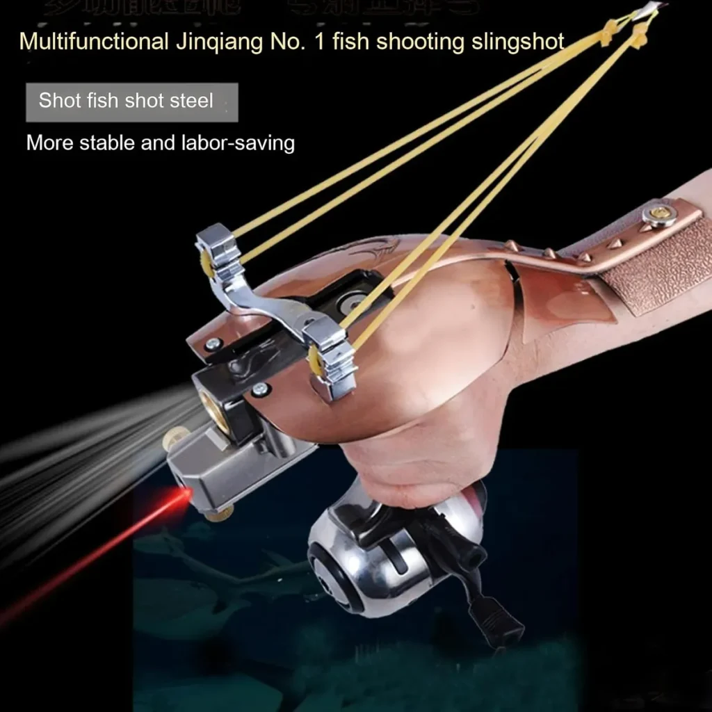 Integrated fishing bow and arrow