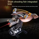 Integrated fishing bow and arrow