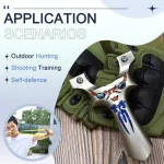 Tactical fiber-optic aiming slingshot