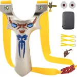 Tactical fiber-optic aiming slingshot