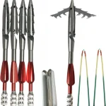 Stainless Fish Dart Set – 5 Arrows, Storage Box & 2 Bands