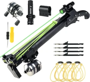 Green laser metal scrolls and fishing bow