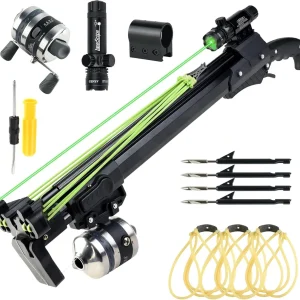 Green laser metal scrolls and fishing bow