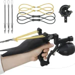 A fishing bow with a reel and wrist support