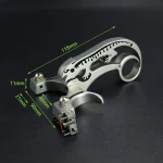Lizard-Grip Stainless Slingshot Set – Fiber-Optic Sight, 5 Bands & Case