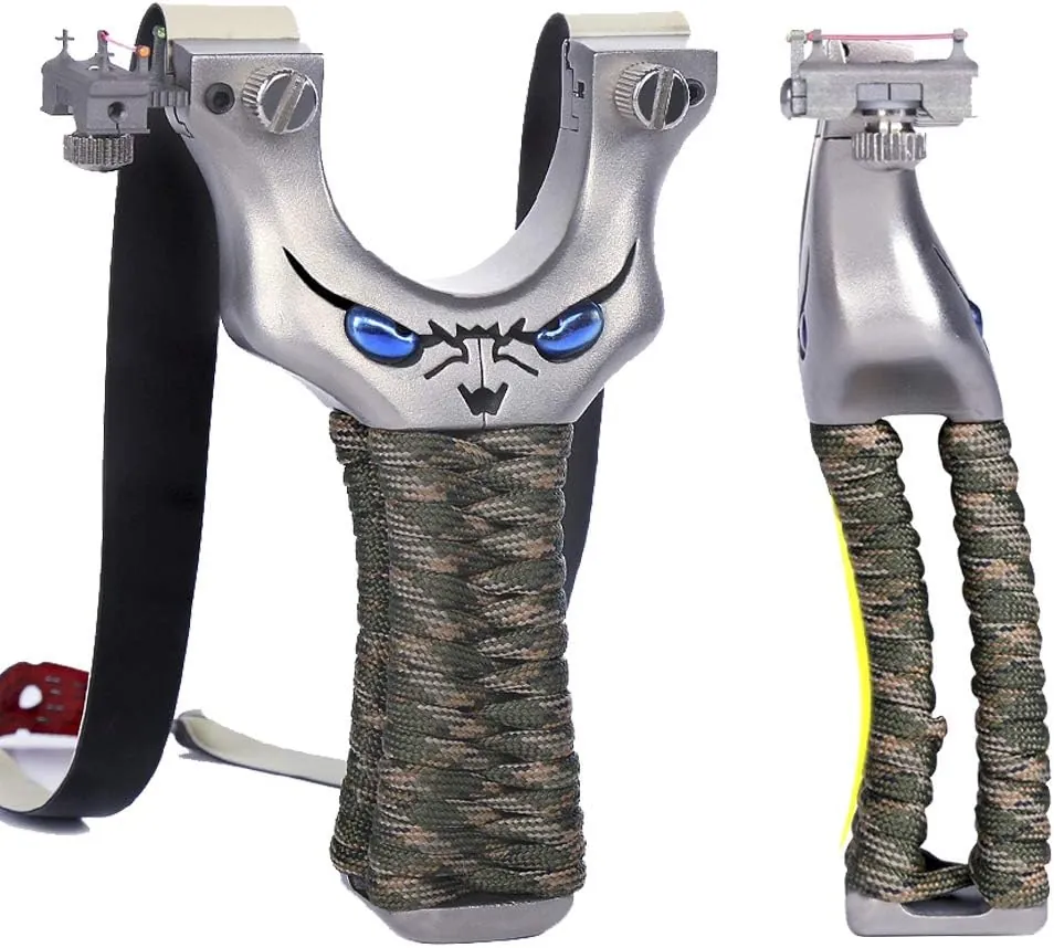 Nylon rope handle stainless steel slingshot