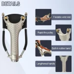 Stainless steel pulley wrist guard slingshot