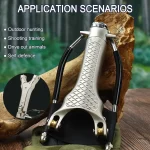Stainless steel pulley wrist guard slingshot