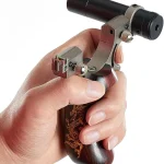 Redwood handle laser aiming slingshot