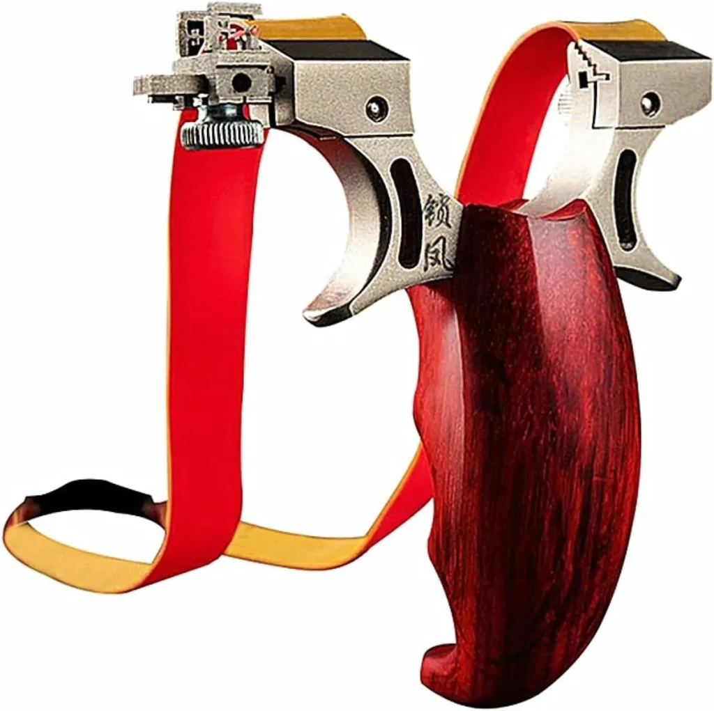 Wooden handle slingshot