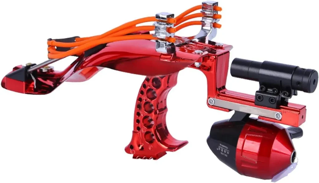 Integrated fishing bow and arrow set