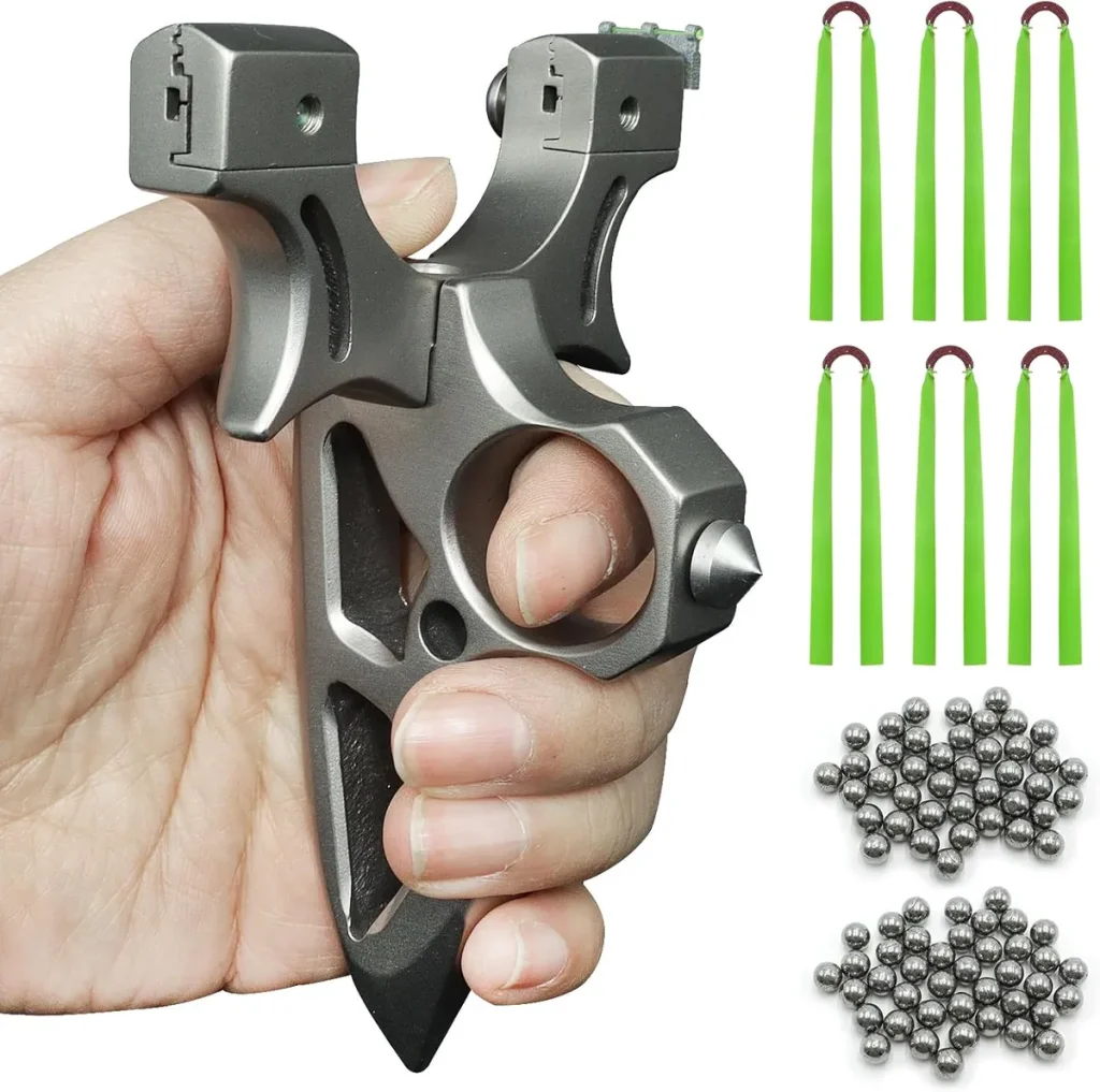 Stainless steel integrated slingshot
