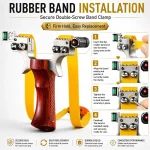 A wooden grip stainless steel slingshot