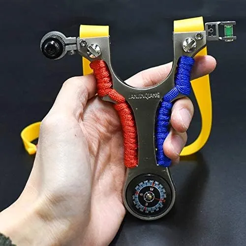 Compass, level, slingshot set