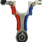 Compass, level, slingshot set