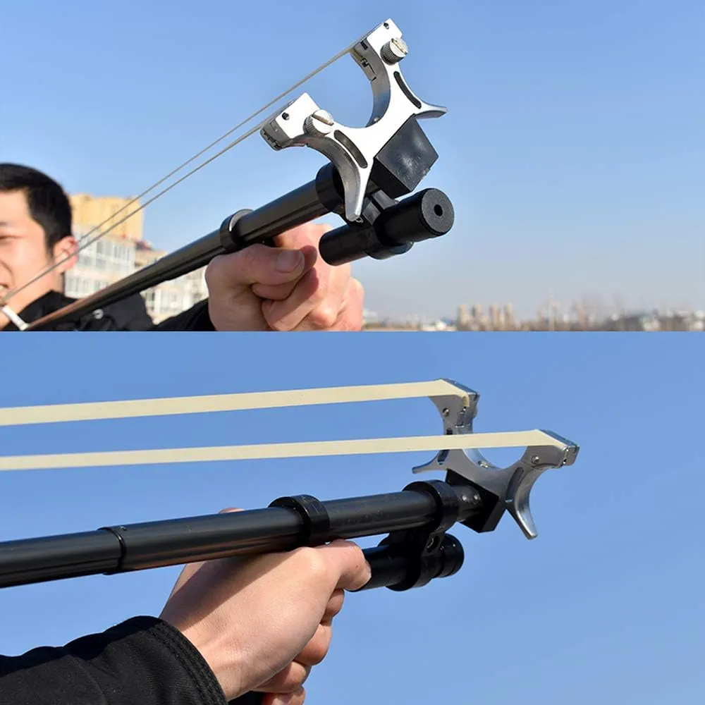 Extension-type long-barrel slingshot