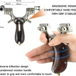 Infrared wooden handle stainless steel slingshot