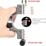 Infrared wooden handle stainless steel slingshot
