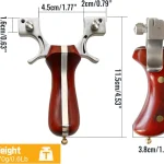 Wood-Handle Stainless Flat-Band Slingshot Set