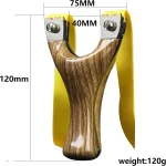 Wood-grain metal core slingshot set