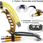 Handheld flashlight wristbow launcher