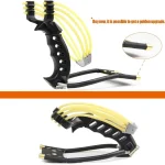 Handheld flashlight-equipped stainless steel slingshot