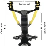 Handheld flashlight-equipped stainless steel slingshot